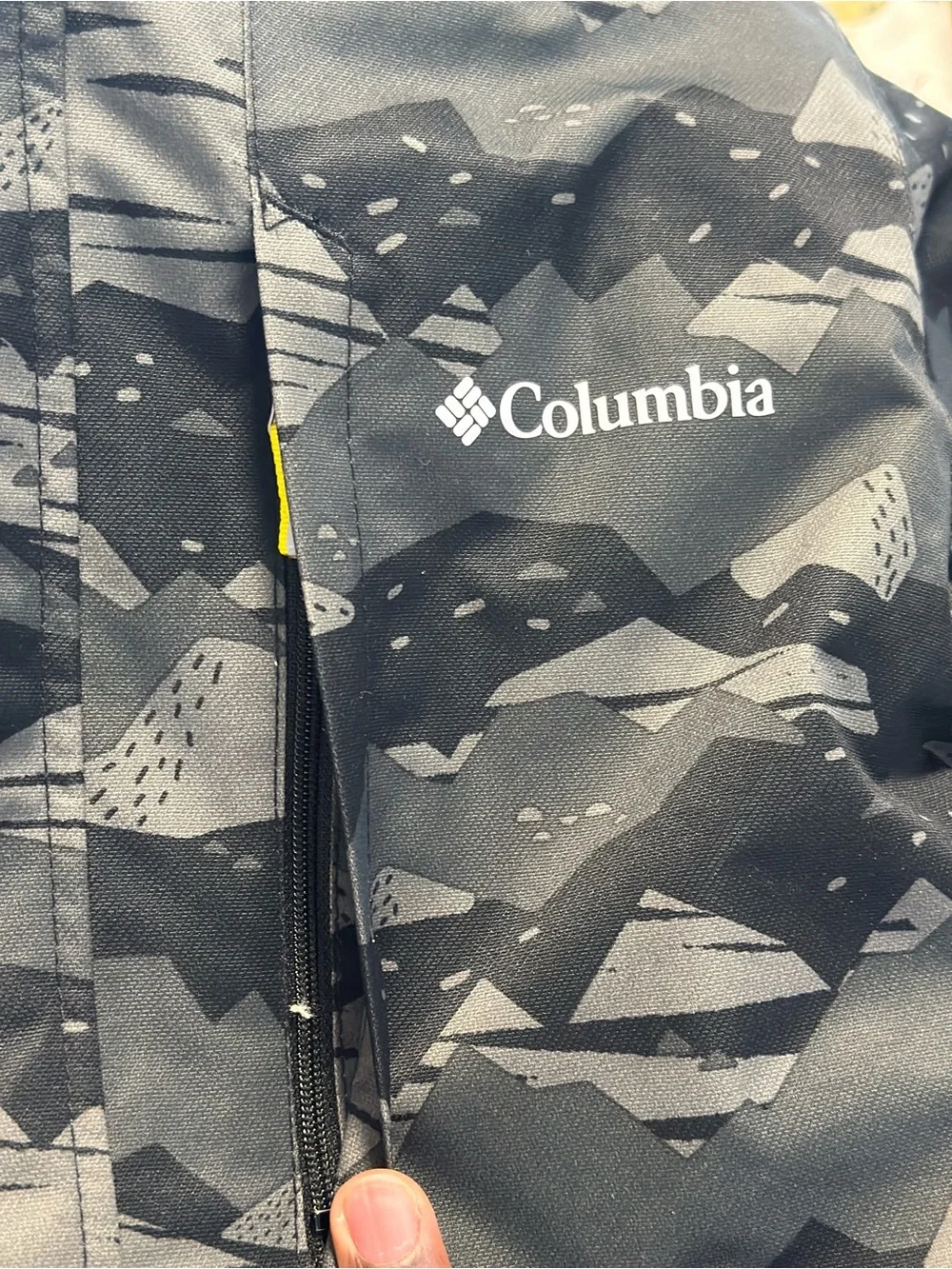 Columbia teens Grey & Black Camouflage Raincoat